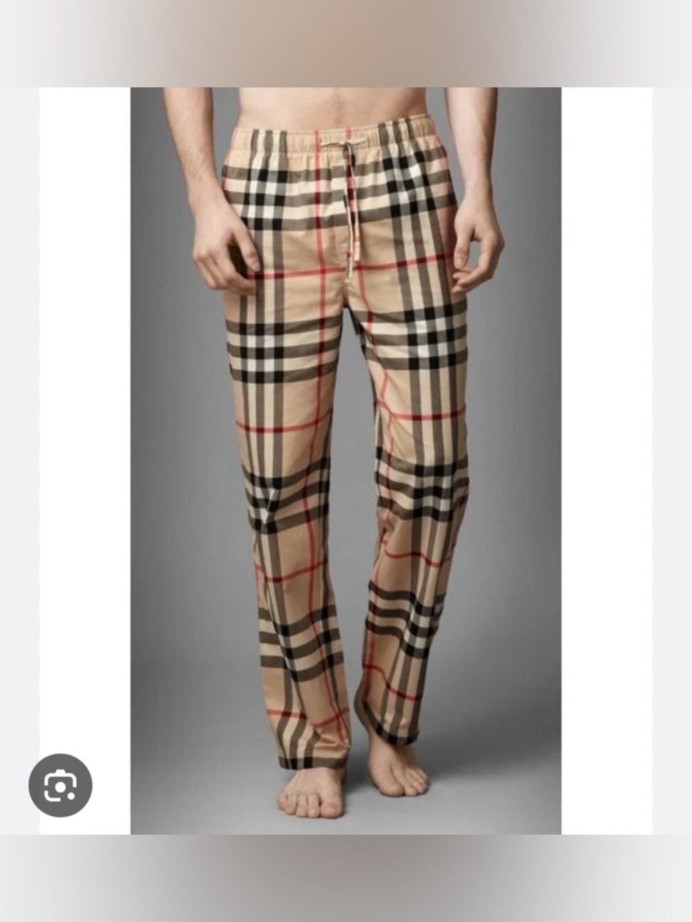 Burberry Plaid Drawstring Lounge Pants